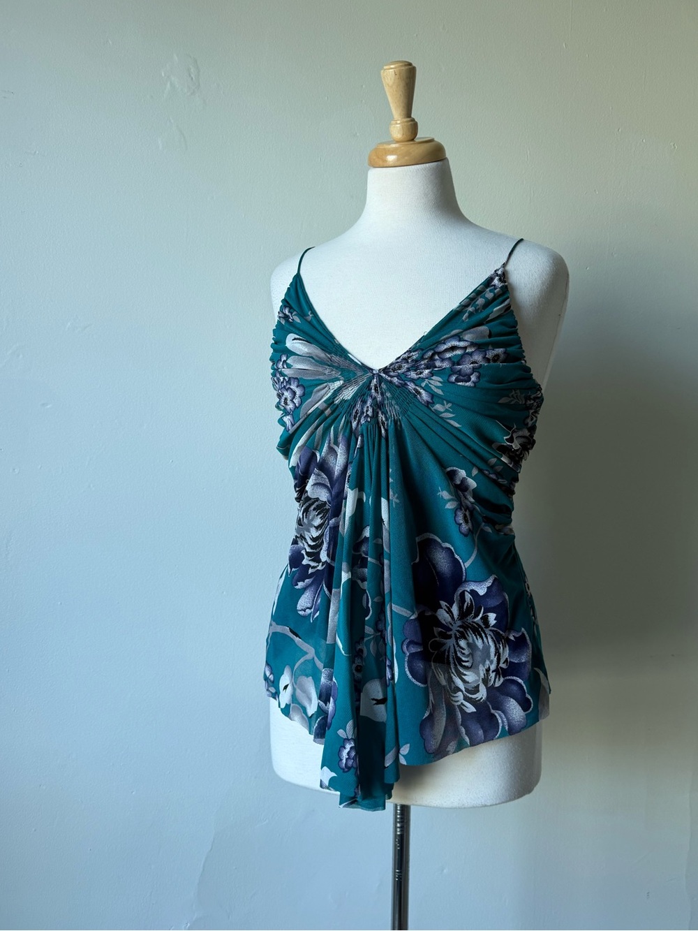 Y2K Vivienne Tam Floral Ruched Cami